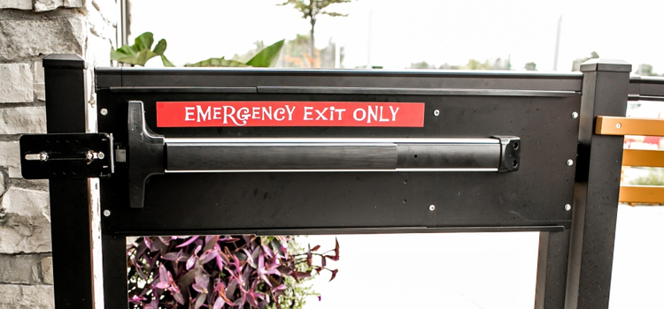 emergency push bar installation in North Tustin