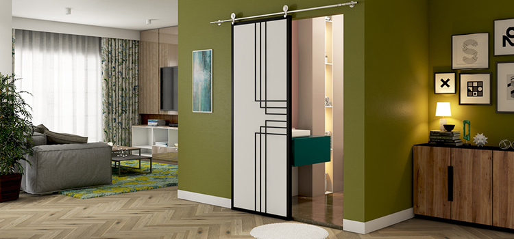 sliding bathroom door installation in North Tustin